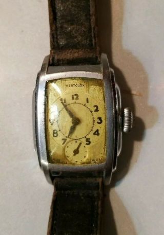 Old Vintage Westclox Wrist Watch Men 