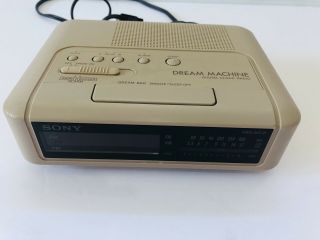 Vintage Sony Dream Machine Model Icf - C240 Digital Clock/radio 1980’s Am/fm