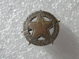 Antique Wwi Era United States Of America Military 5 Point Star Wreath Pin Badge