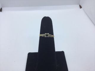 Antique 14k Yellow & White Gold Wedding Ring - Diamond Setting 1.  4 Grams