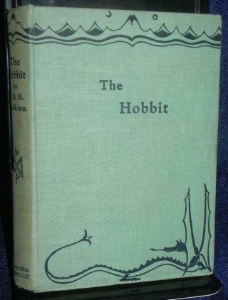 The Hobbit J.  R.  R.  Tolkien 1937 Unwin Uk Rare 1st Ed/2nd Printing