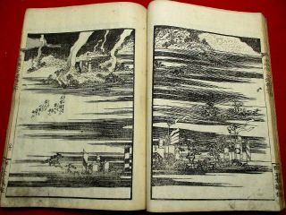1 - 10 Japanese Hyakusho10 Samurai Story Woodblock Print Book