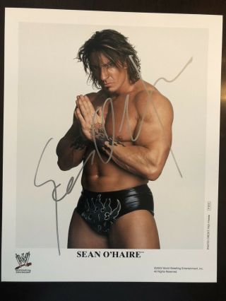 Sean O’haire (d 2014) Rare Signed Wwe Orig 8x10 Promo Photo P818 Wwf Wcw