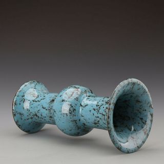 Chinese ancient antique hand make Blue glaze vase YONGZHENG MARK S2 2