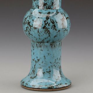 Chinese ancient antique hand make Blue glaze vase YONGZHENG MARK S2 3