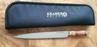 Bob Kramer Handmade Custom 10 " Slicing Knife.  Box Elder Handle.  Rare