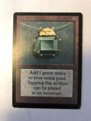 Beta Mox Emerald Played Mtg Magic The Gathering Power Power 9 Hp Some Ink