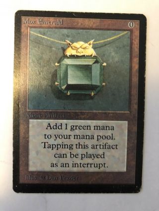 BETA MOX EMERALD Played MTG Magic the Gathering Power Power 9 HP Some Ink 2