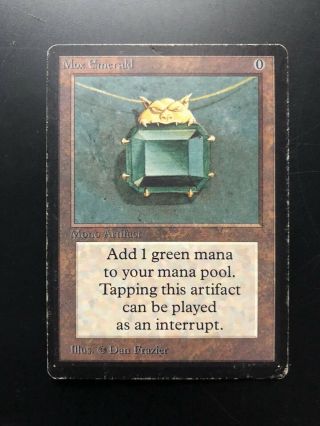 BETA MOX EMERALD Played MTG Magic the Gathering Power Power 9 HP Some Ink 3