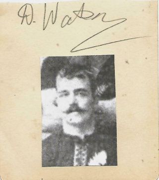 Signed Donald Watson 1872 - 1958 Taranaki Zealand All Blacks 1890s 1900s Rare