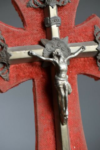 ⭐ antique French religious cross,  crucifix,  holy water font,  19 th Century⭐ 2