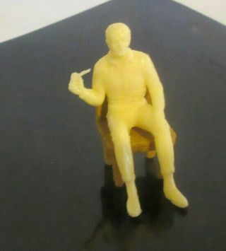 vintage Marx Doll House Male Father Figure Seated smoking pipe 2
