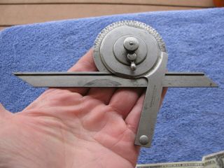 Starrett 1892 6 " Beveled Protractor Machinist Toolmaker Tools Tool Old Antique