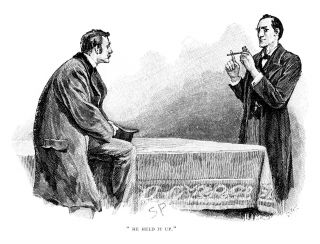 Sherlock Holmes In The Adventure Of The Yellow Hand Drawn By Sidney Paget