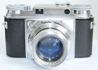 Voitglander Prominent WHITE FACE RARE NOKTON 50/1.  5 50mm f1.  5 Lens COMPLETE SET 3