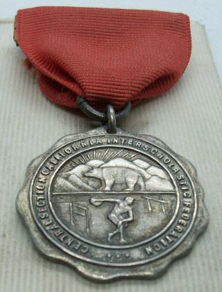 1937 Sterling Silver Runner Award Medal - Box
