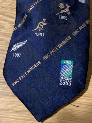 Rare Official Rugby World Cup Tie 2003 Shows Rwc Past Winners 1987 To 1999