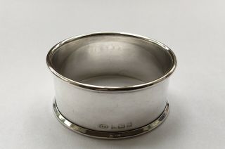 Vintage Solid Silver Napkin Ring,  Hallmarked,  1994 P&S 3