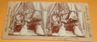 Antique 1901 Keystone Stereoscope Card Presidents Lincoln Garfield & Mckinley