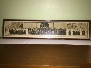 Antique Framed Photograph 1915 Knights Of The Maccabees Convention 9 " X40”