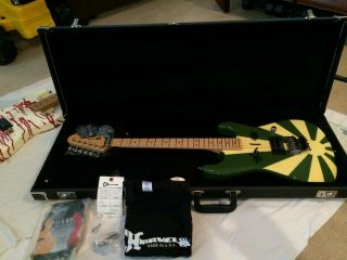 2010 Charvel Custom Shop San Dimas Rising Sun Electric Guitar Rare Green Color