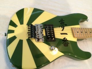 2010 Charvel Custom Shop San Dimas Rising Sun Electric Guitar Rare Green Color 3