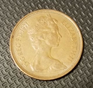 Very Rare 1971 Pence 2p British Coin First Release - 1971