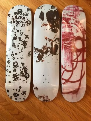 Rare Christopher Wool Limited Edition Skateboard Deck Set Supreme In Wrap