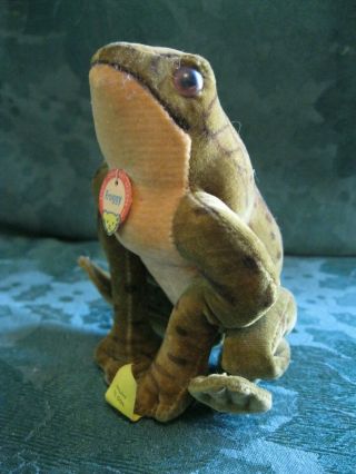 Vintage Steiff Froggy With Button And Tags