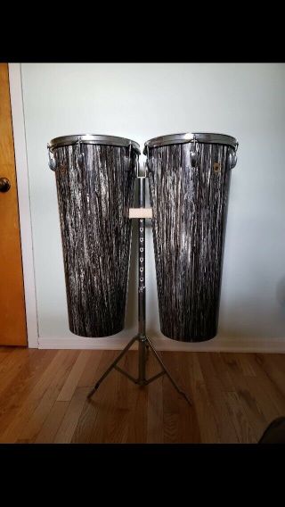 Vintage Ludwig Obp Oyster Black Ringo Congas Rare