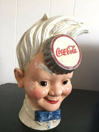 Antique Coca Cola Sprite Boy Cast Iron Piggy Bank Soda Advertising Coke