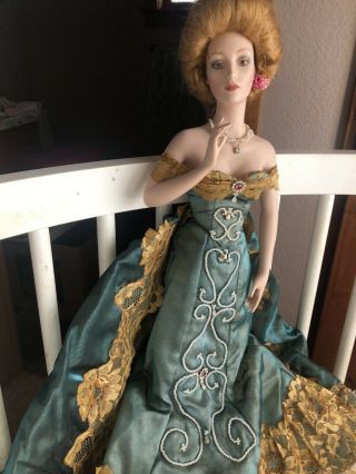 Rare Franklin Gibson Girl Anniversary Ballroom Porcelain Collectors Doll