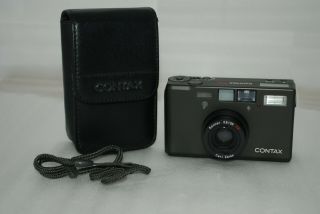 " Rare Top " Contax T3 Titanium Black 35mm Slr Camera " Double Teeth " 3176