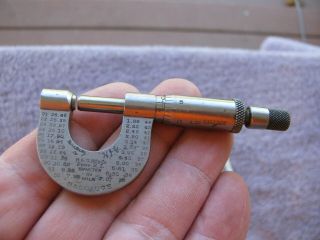 B & S Gauge 0 - 1/2 Micrometer Diameter In Mils Old Antique Machinist Tool