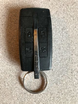 Oem 2009 - 2012 Lincoln Mks Smart Key Remote Fob 4 Button Rare Cut Key Chrome