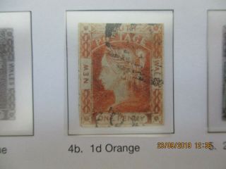 Nsw Stamps: 1d Orange Laureates Rare (e101)