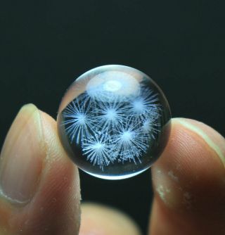 8.  8g Find Rare Natural Pretty Snowflake Phantom Quartz Crystal Sphere Ball24