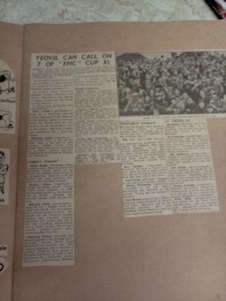 1949 Yeovil Town Football Club Scrapbooks News Paper Cuttings Rare Find