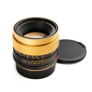 Gold Leica 50mm F/1.  4 Summilux - R E55 Rare 24k Gold Lens 329.  Recent Cla