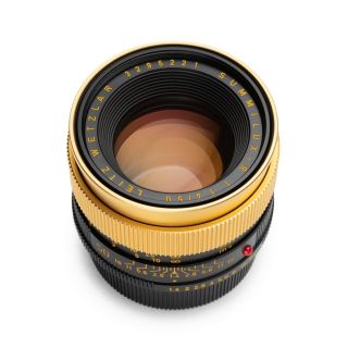 Gold LEICA 50mm f/1.  4 SUMMILUX - R E55 RARE 24k Gold Lens 329.  Recent CLA 2