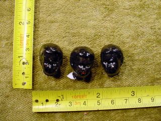 3 X Excavated Painted Vintage Victorian Doll Head Kister Age 1860 German A 10994