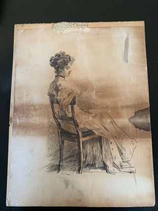 1909? Vintage Charles Dana Gibson Girls Print