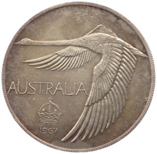 Australia Pattern Swan Dollar 1967 Andor Meszaros Unc Very Rare T59 217