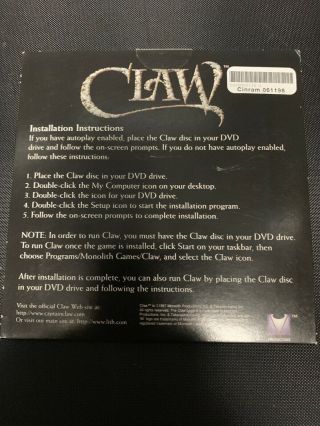 Captain Claw Monolith PC Game 1997 RARE 2