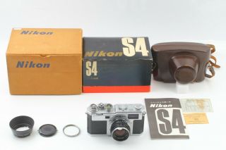 【n.  In Rare Box】 Nikon S4 35mm Rangefinder W/ Nikkor - S 50mm F1.  4 Japan 1544