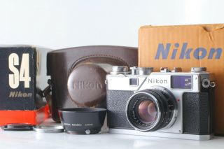 【N.  in Rare Box】 NIkon S4 35mm Rangefinder w/ Nikkor - S 50mm f1.  4 JAPAN 1544 2