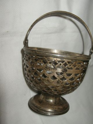 Edwardian Tiffany & Co Sterling Silver Footed Basket Style Candy Dish,  No Insert