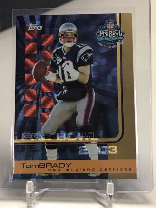 2003 Topps Tom Brady Ssp Gold Pro Bowl Dufex Variant - Rare $$$
