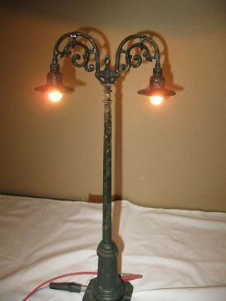 Lionel Prewar 67 Street Lamp Double Gooseneck Ornate Standard Gauge Rare