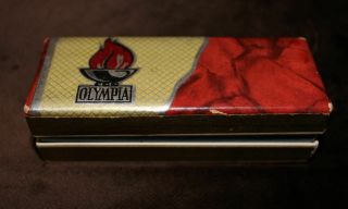 VINTAGE OLD RARE HARMONICA KEY of C OLYMPIA With box 3